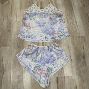 Women’s Vintage Lucie ANN LOUNGE TOP AND BOTTOM TANK‎ SHORTS SIZE MEDIUM/36